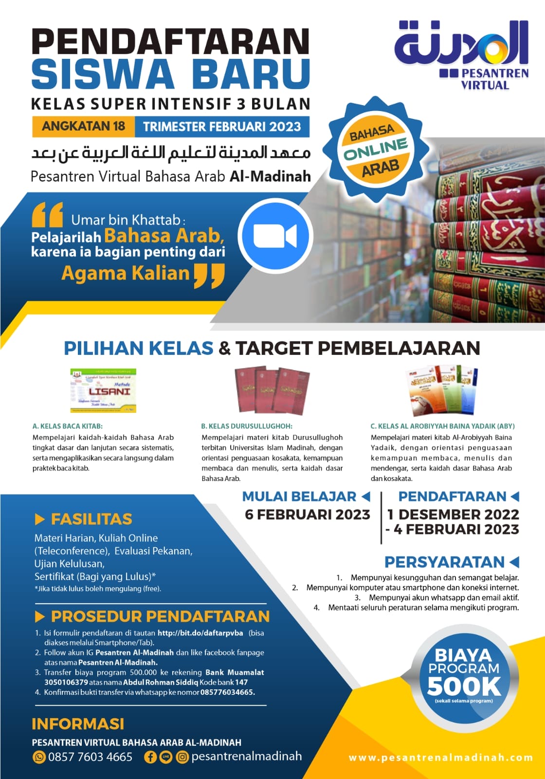 pendaftaran santri baru 3 bulan bahasa arab super intensif 2023 01