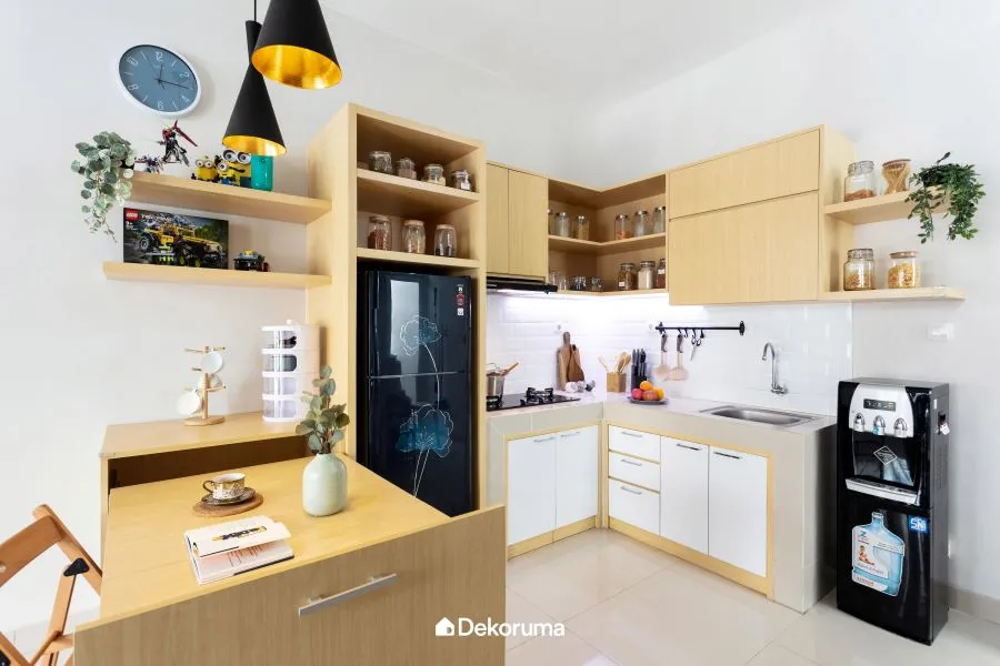kitchen set kayu yang multifungsi