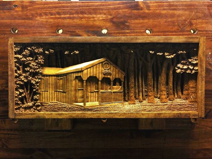 7 Grandpas Cabin Carving Is All Done