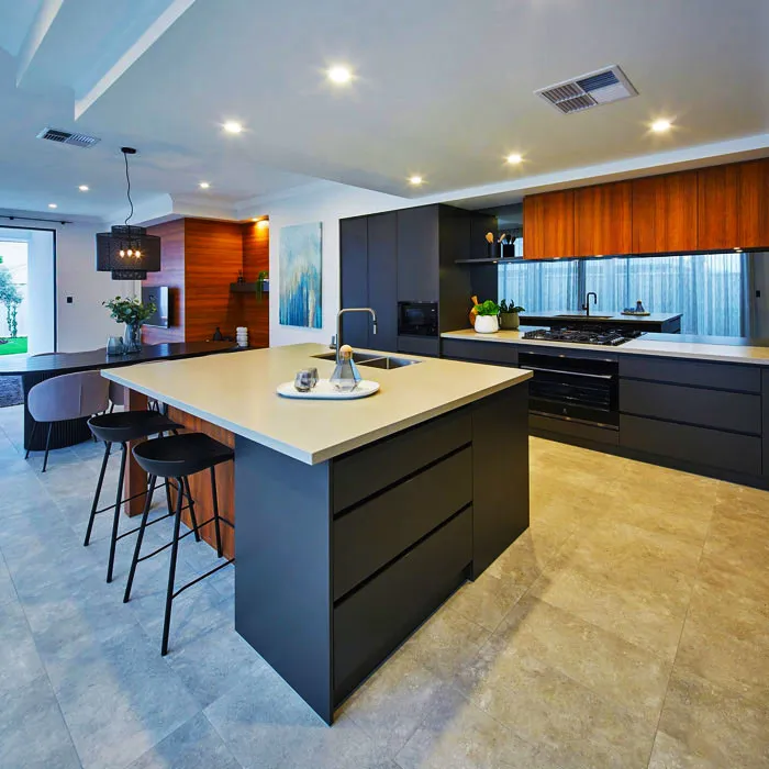 dapur terbuka yang luas