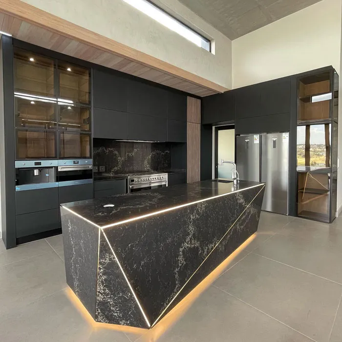 Dapur modern hitam matte