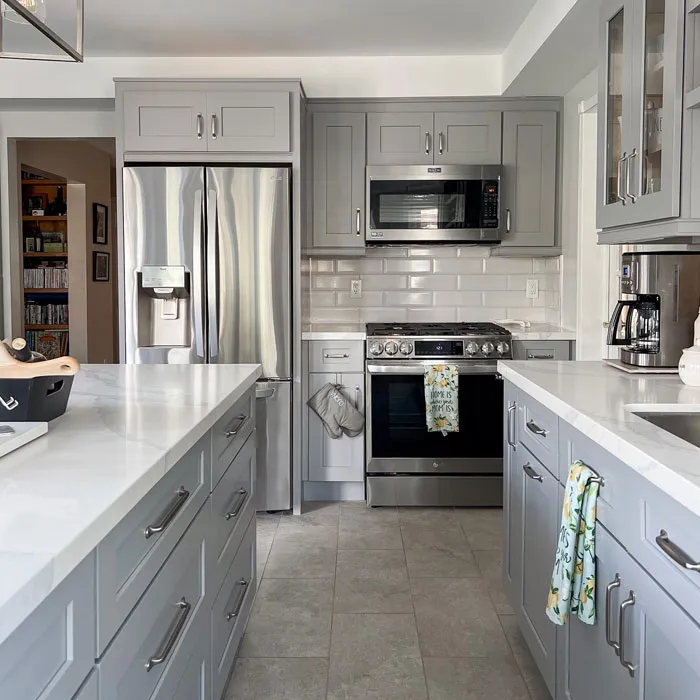 Dapur cerah Tata Letak Galley