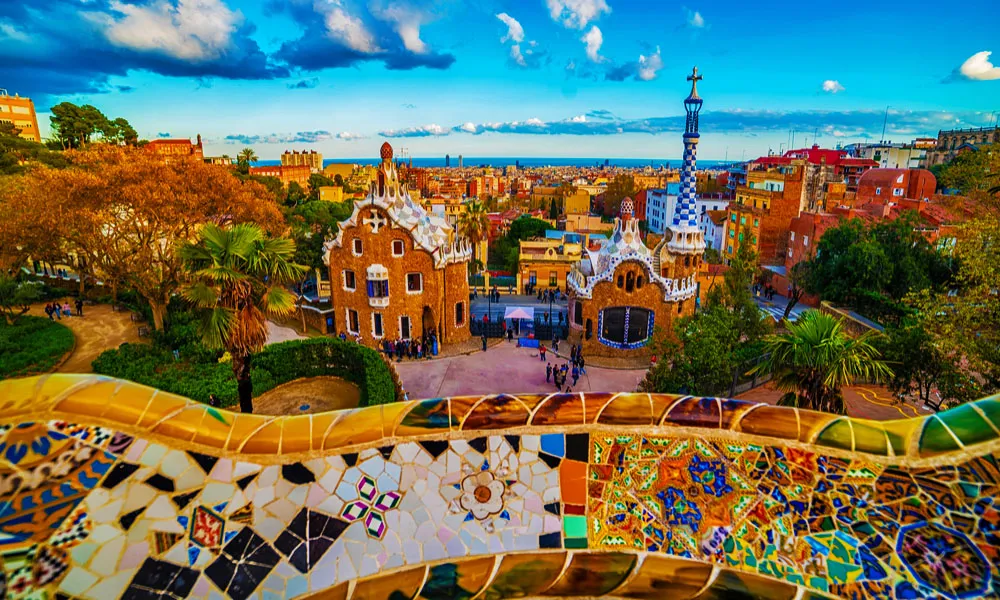 01 Park Guell Antoni Gaudi Barcelona Catalonia Spanyol