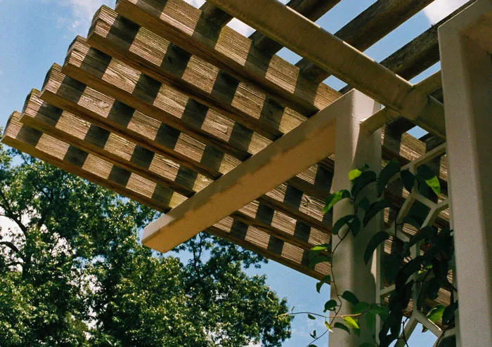 detail atap pergola kayu
