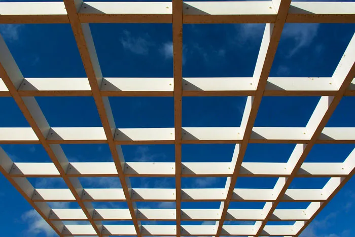 bagian atas pergola vinil