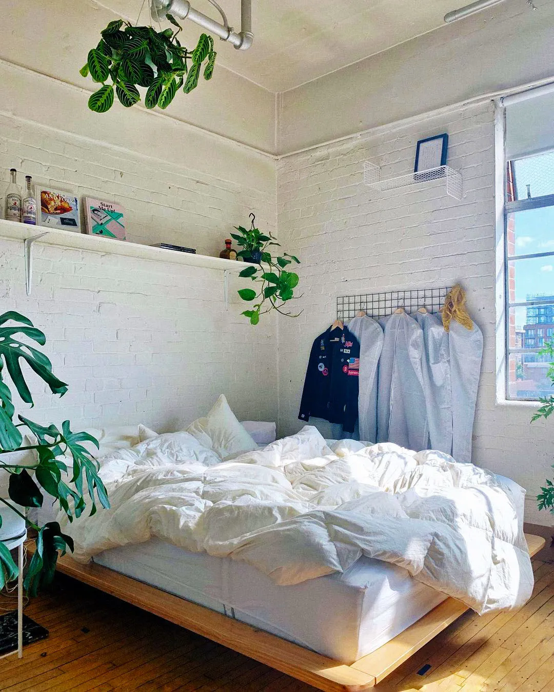 03 Whitewash Brick Wall Interior Design for a Cozy Bedroom