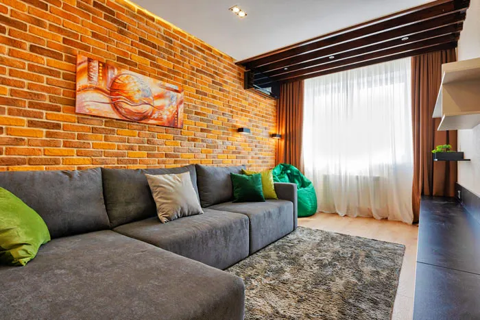 07 Red Brick Wall Design for an Industrial Home