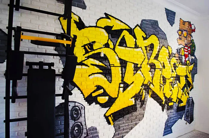 10 Funky Graffiti to Design a Brick Wall