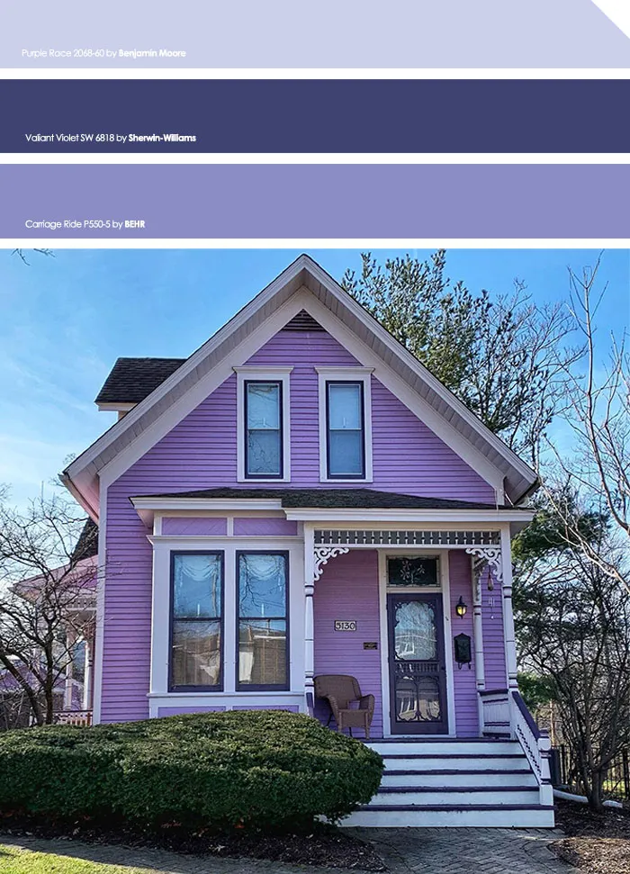 Rumah bercat ungu