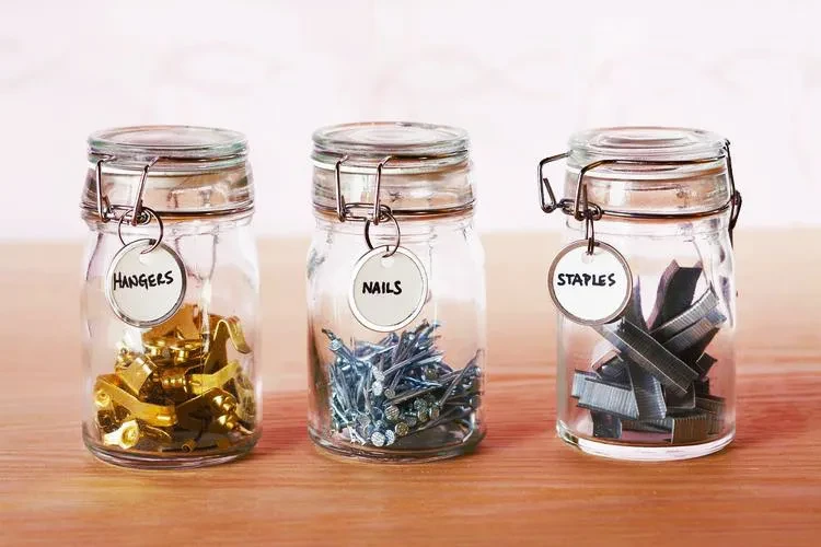 02 labeled jars small items