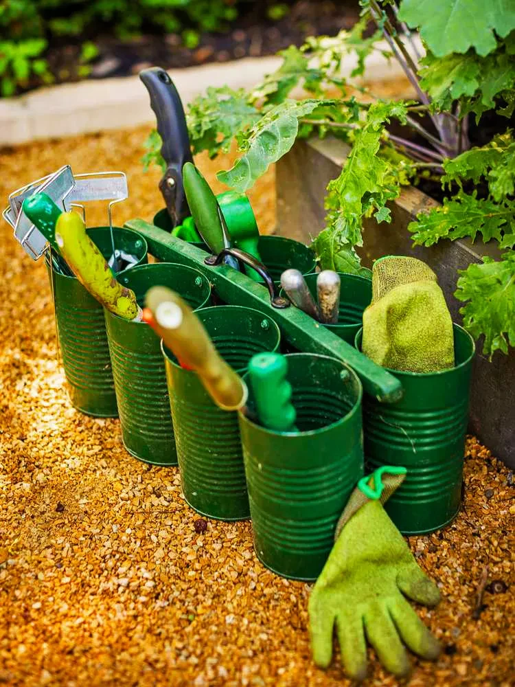 05 green portable gardening storage bin
