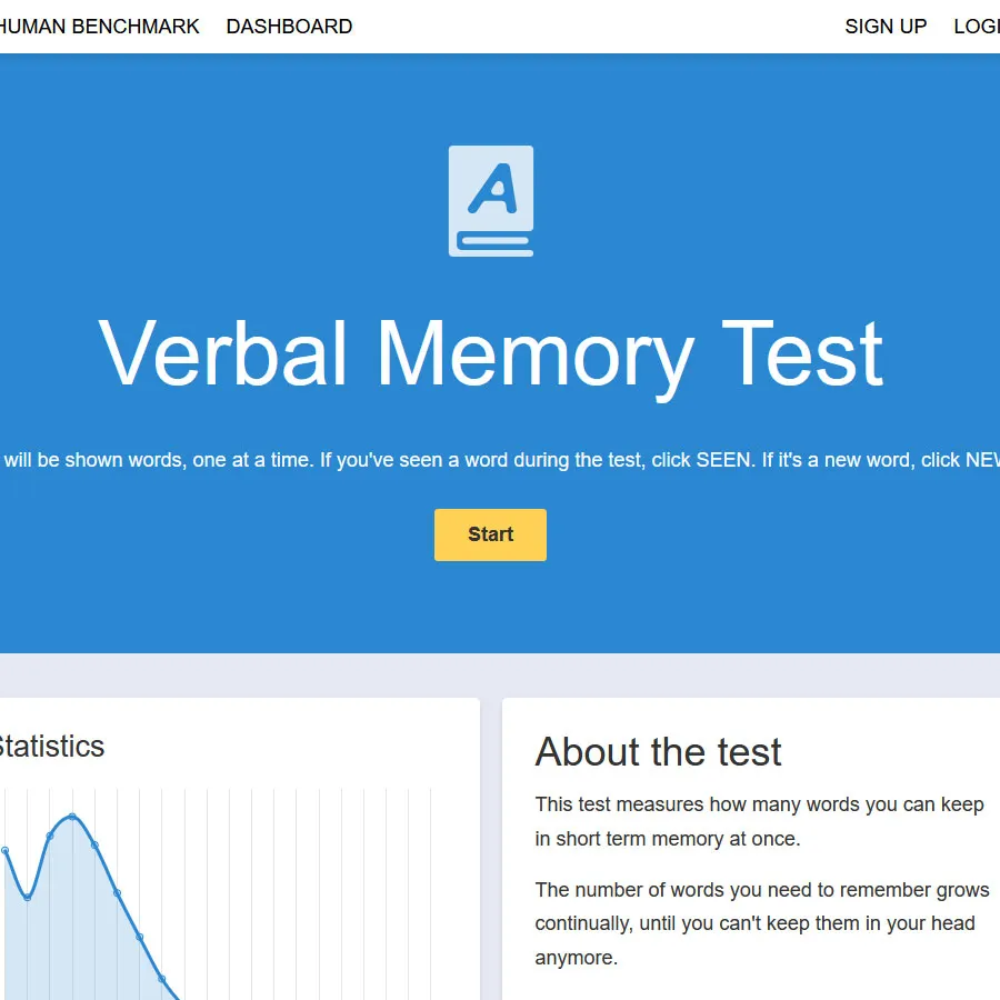 Ilustrasi Website Human Benchmark