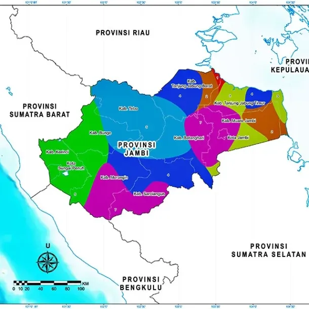 Ilustrasi Peta Provinsi Jambi