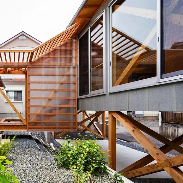 Ilustrasi Rumah Kayu Jepang
